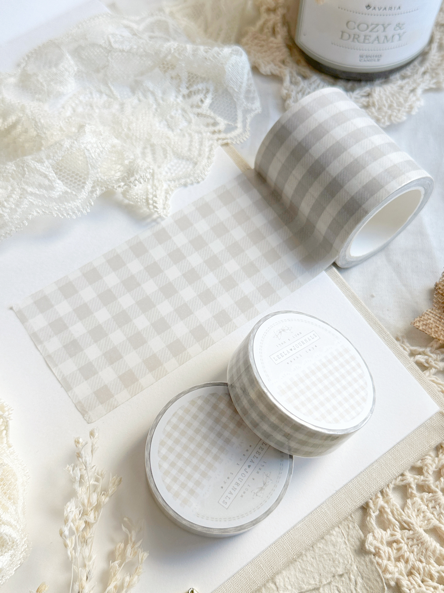 gray plaid washi tape