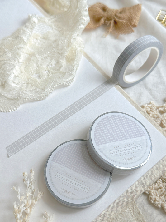 pale blue grid washi tape