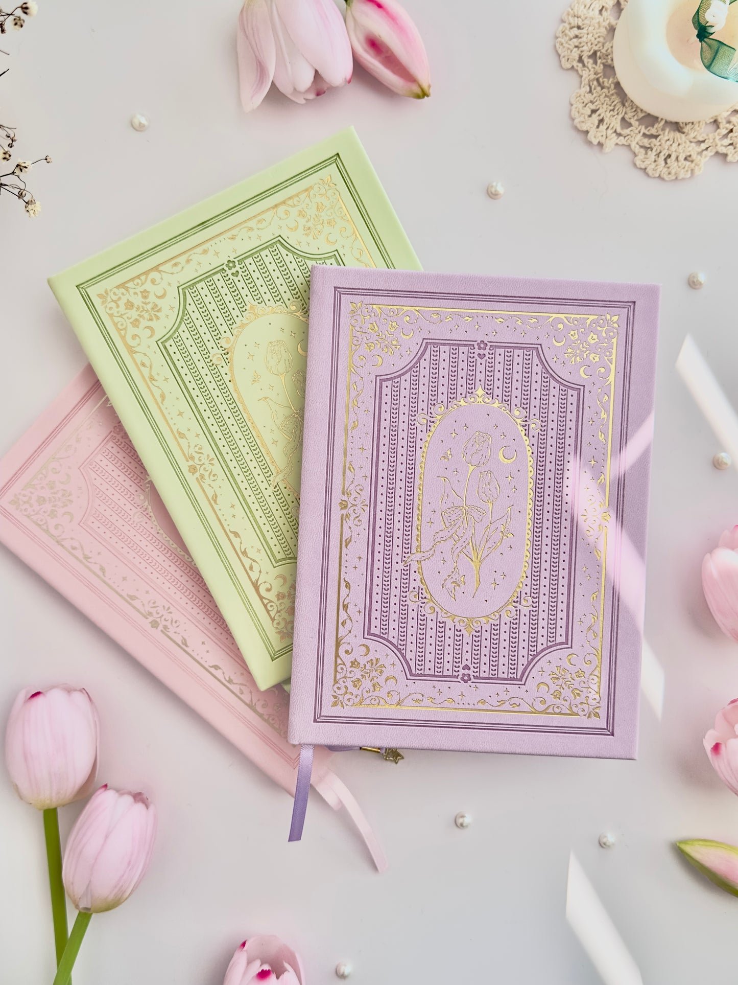 TRP | A5 | tulip spell book - aurora (grid)