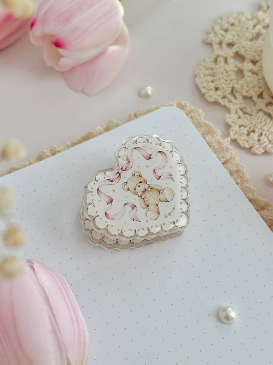 teddy bear acrylic clip
