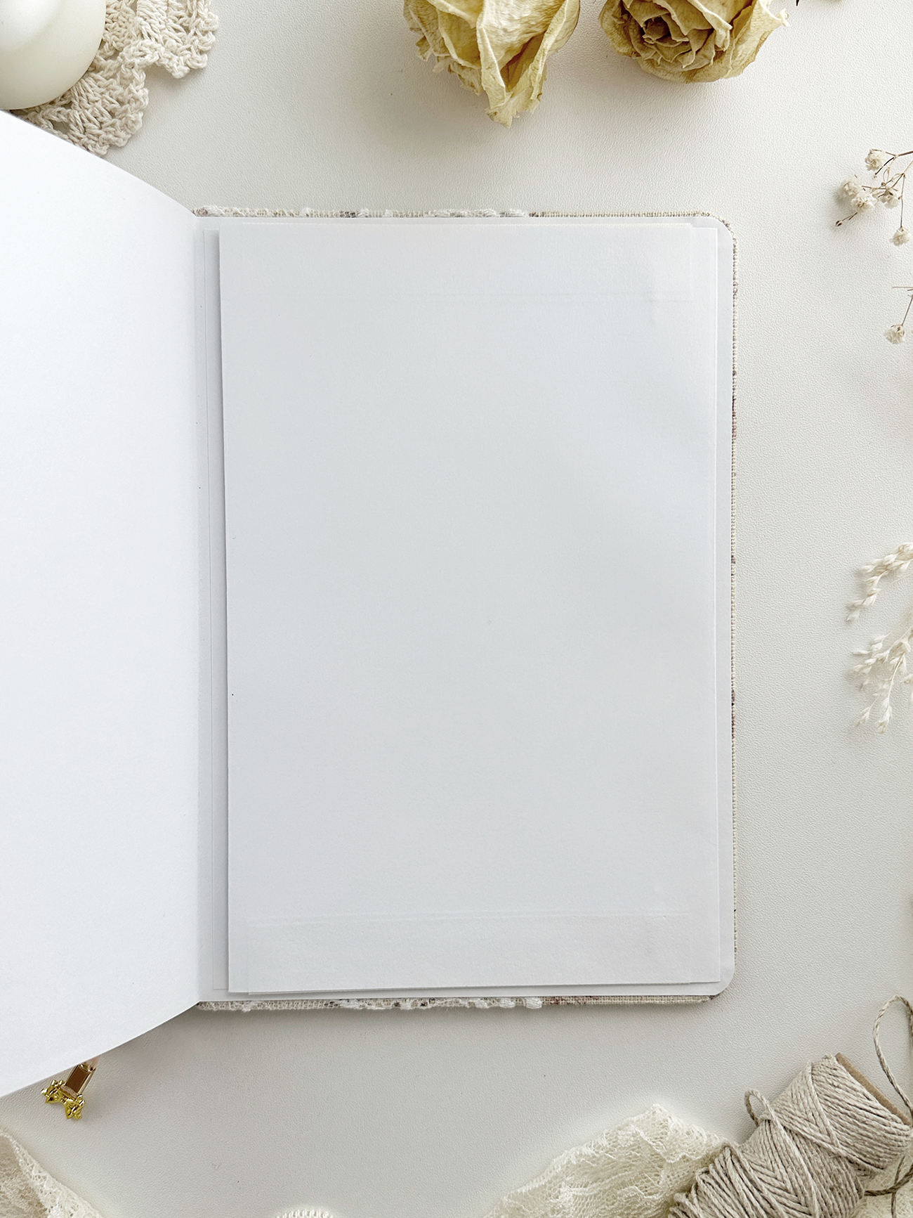 120 gsm | A5 | rose & lace notebook (dotted)