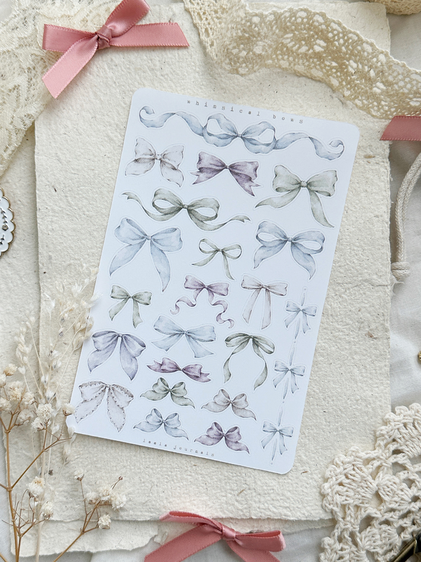 whimsical bows mini & large sticker sheets