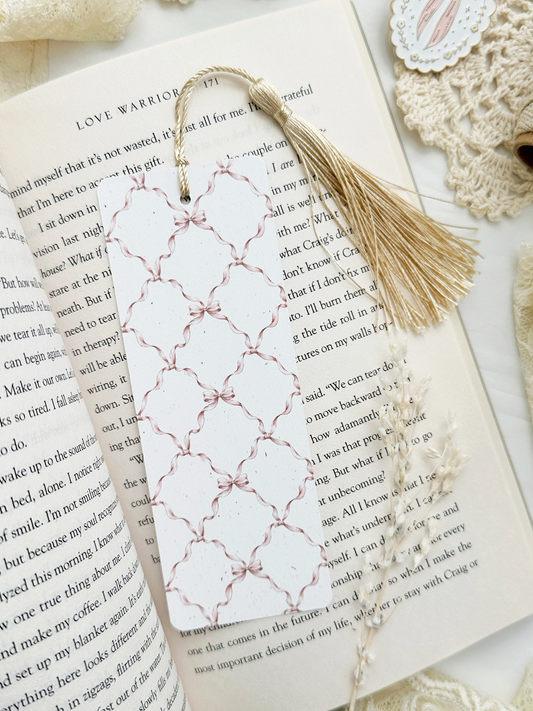 coquette bow trellis bookmark