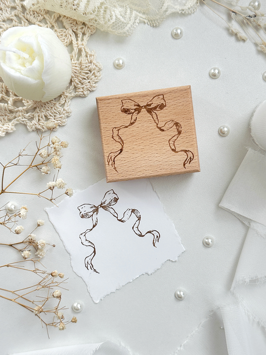 princess bow wood stamp