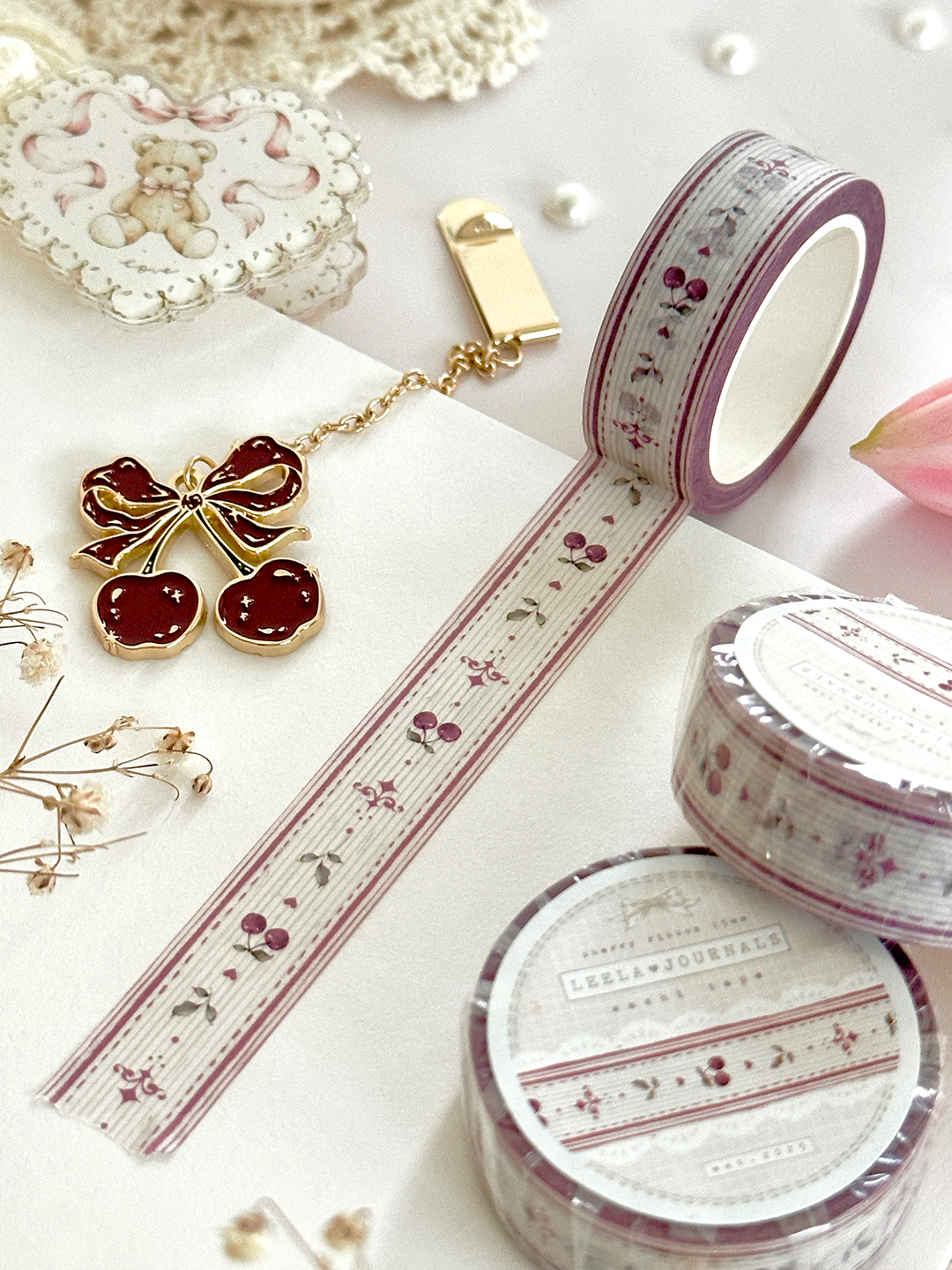 cherry vintage wallpaper washi tape