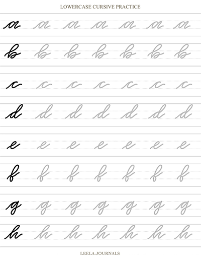 x11 calligraphy hand lettering practice sheets | digital download