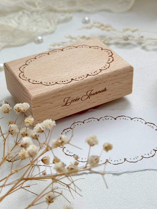 lace doily wood stamp