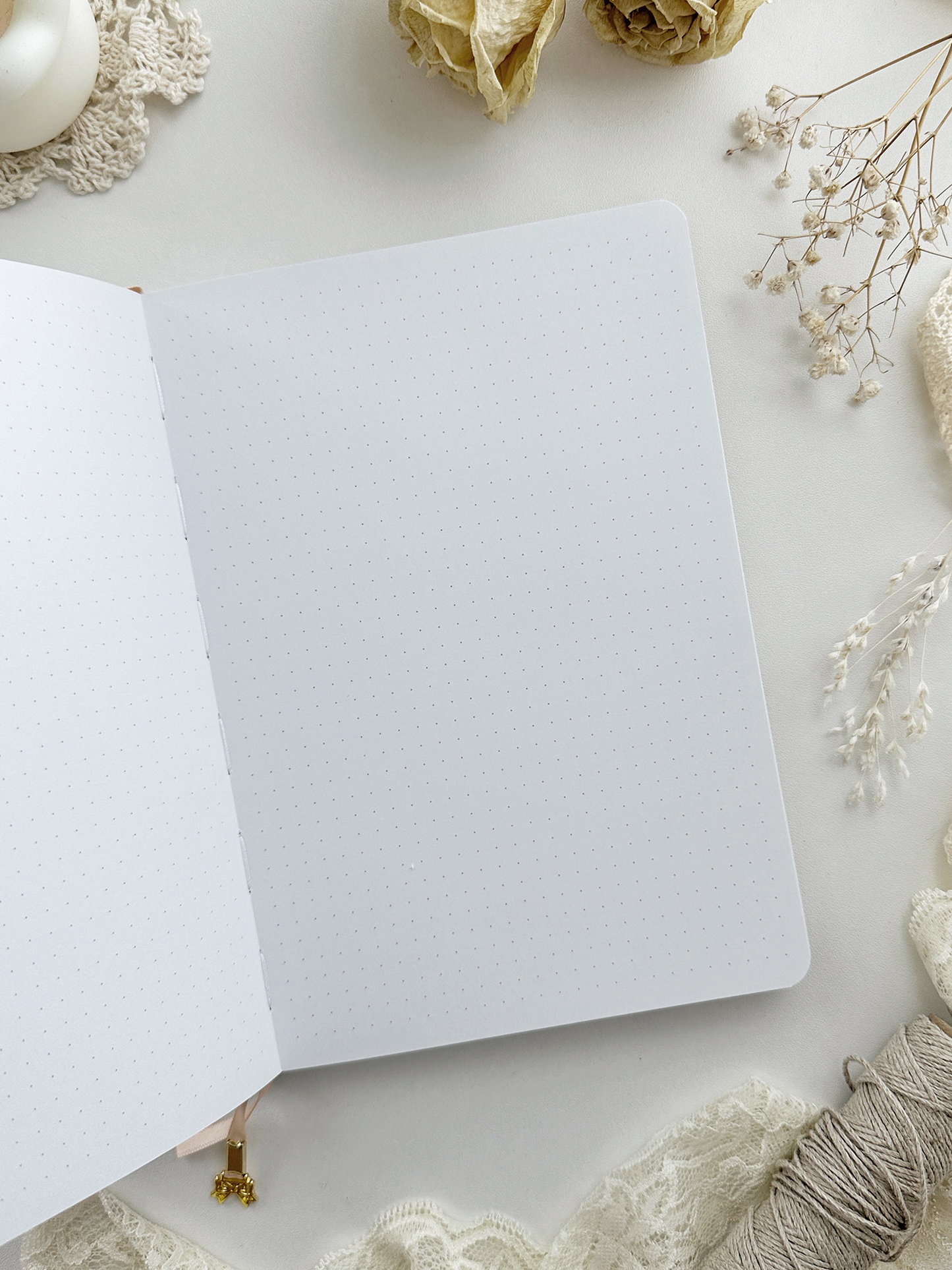120 gsm | A5 | rose & lace notebook (dotted)