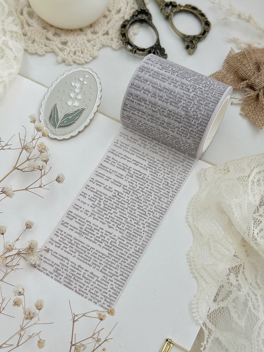 encyclopedia & typewriter washi tape