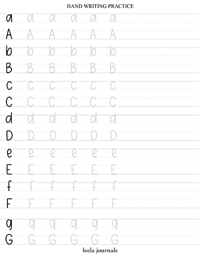 x11 calligraphy hand lettering practice sheets | digital download