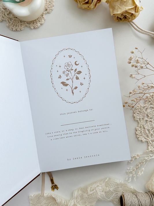 160 gsm | B6 | rose spell book (dot, grid)