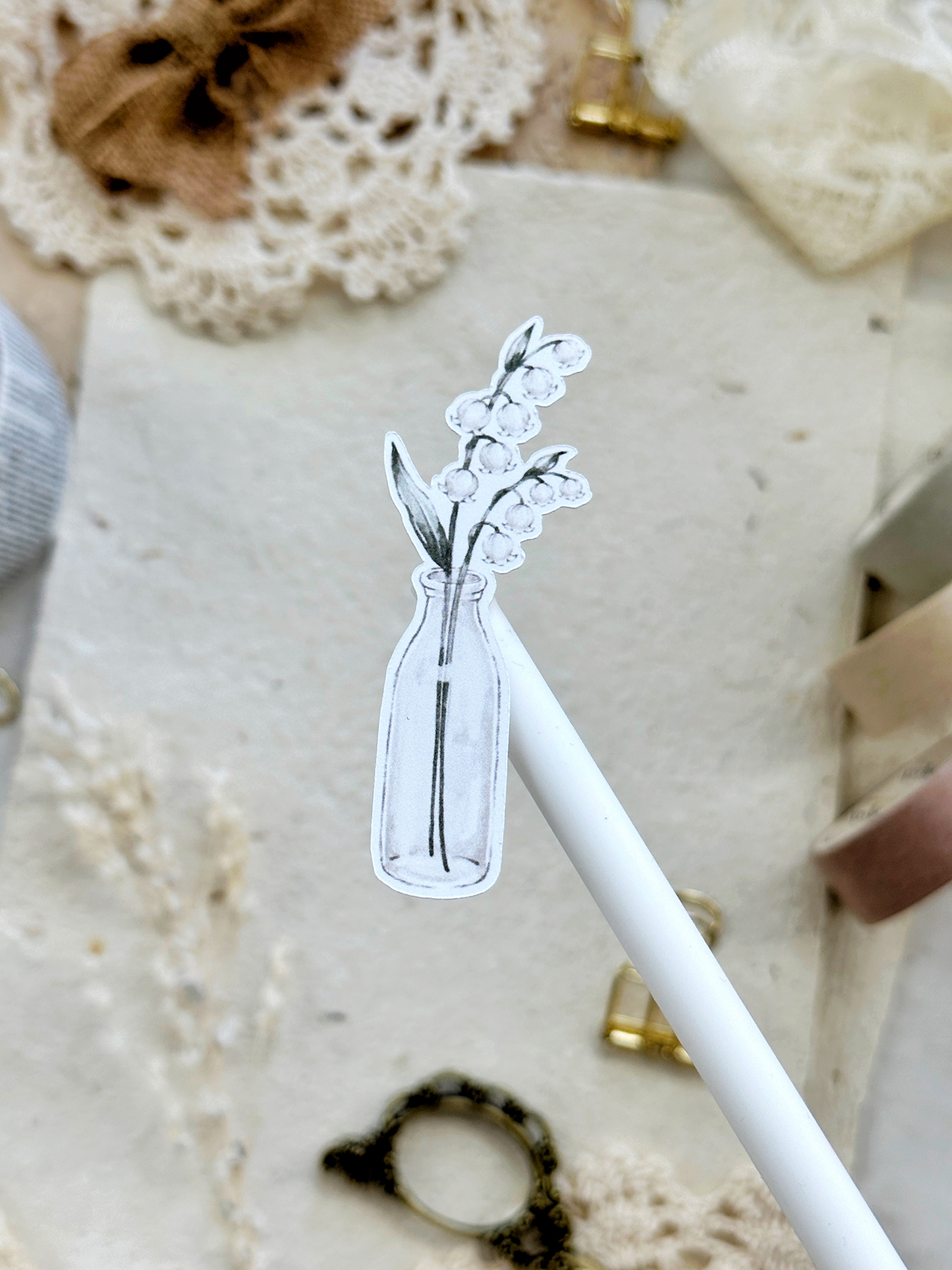 lily of the valley & frames 2 sticker sheet - 2pc set