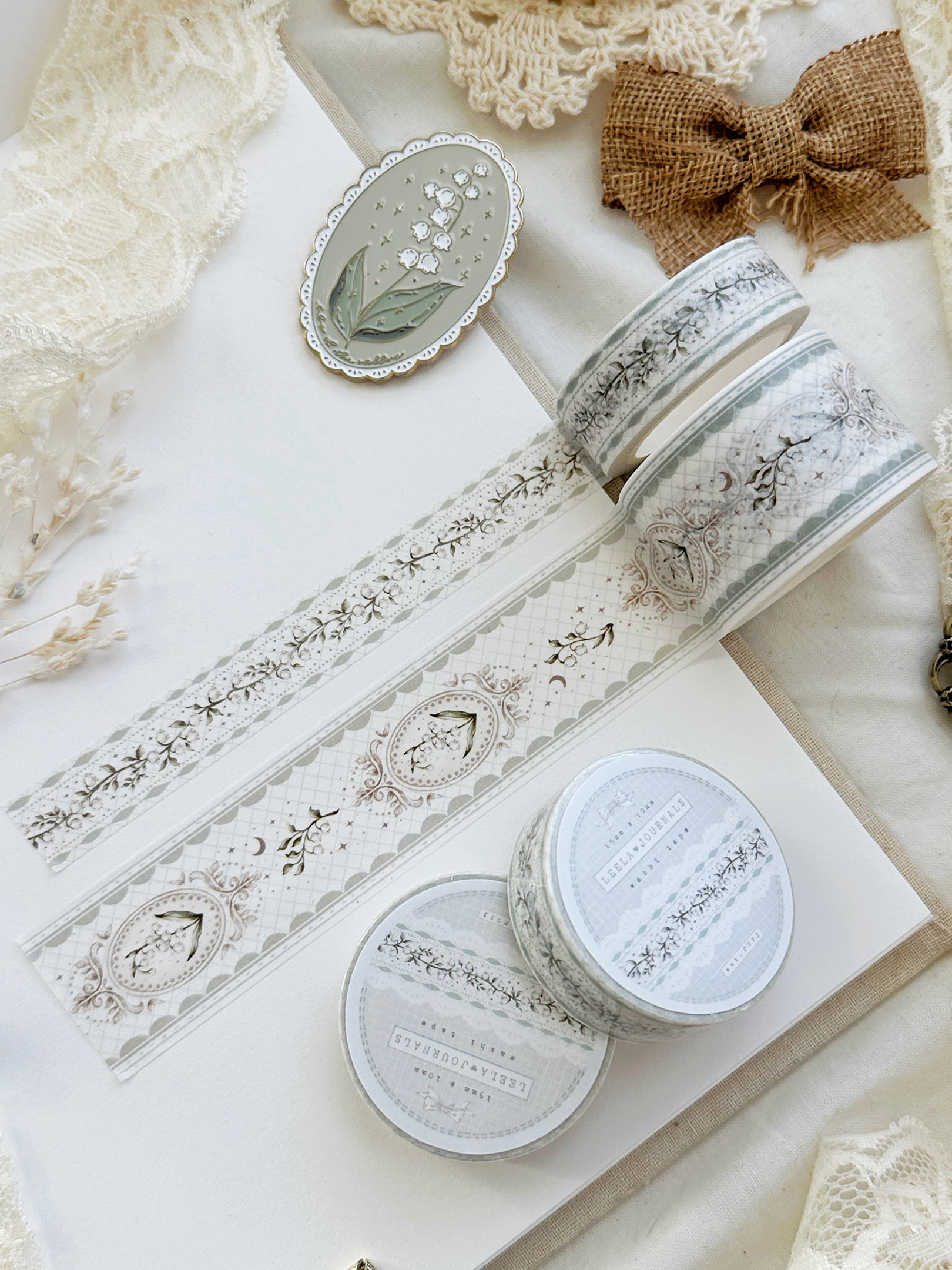 lily of the valley lace washi tape