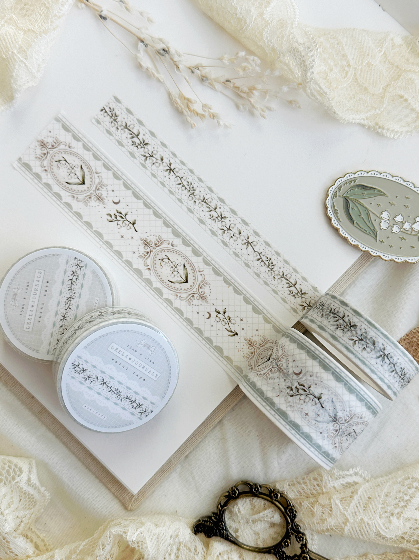 lily of the valley lace washi tape