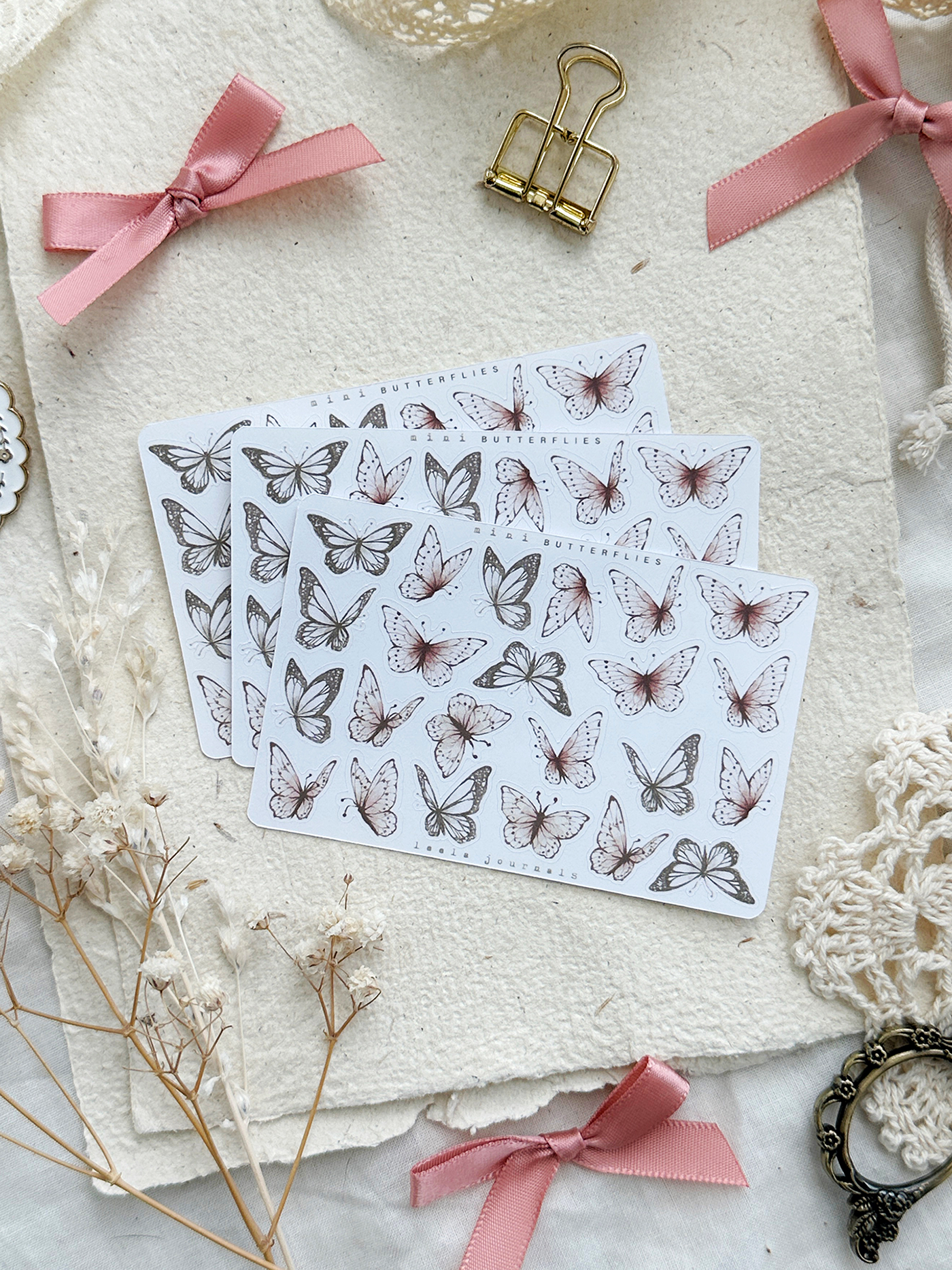 mini butterflies sticker sheet - 1pc