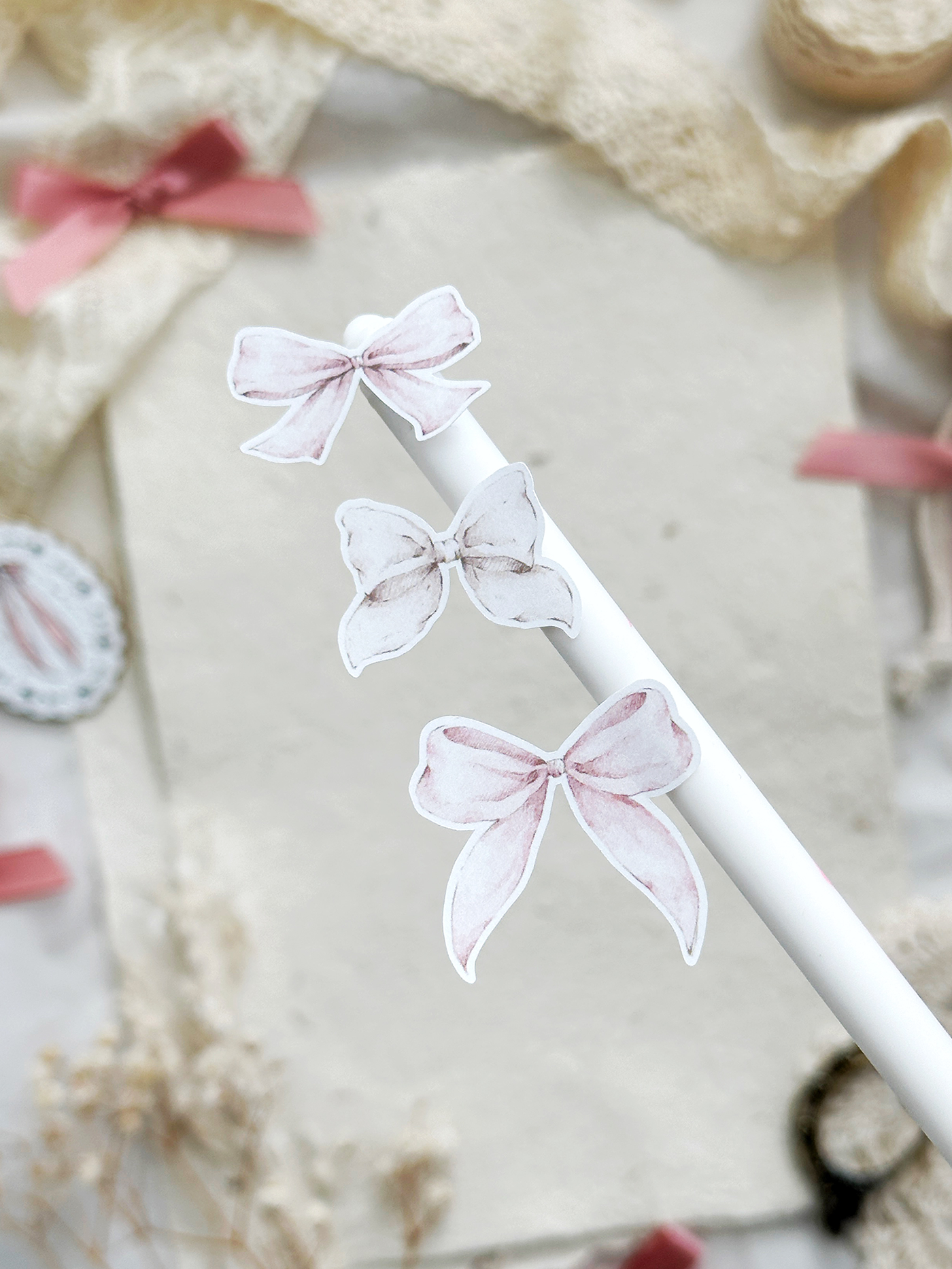 princess bows (mini or large) sticker sheets