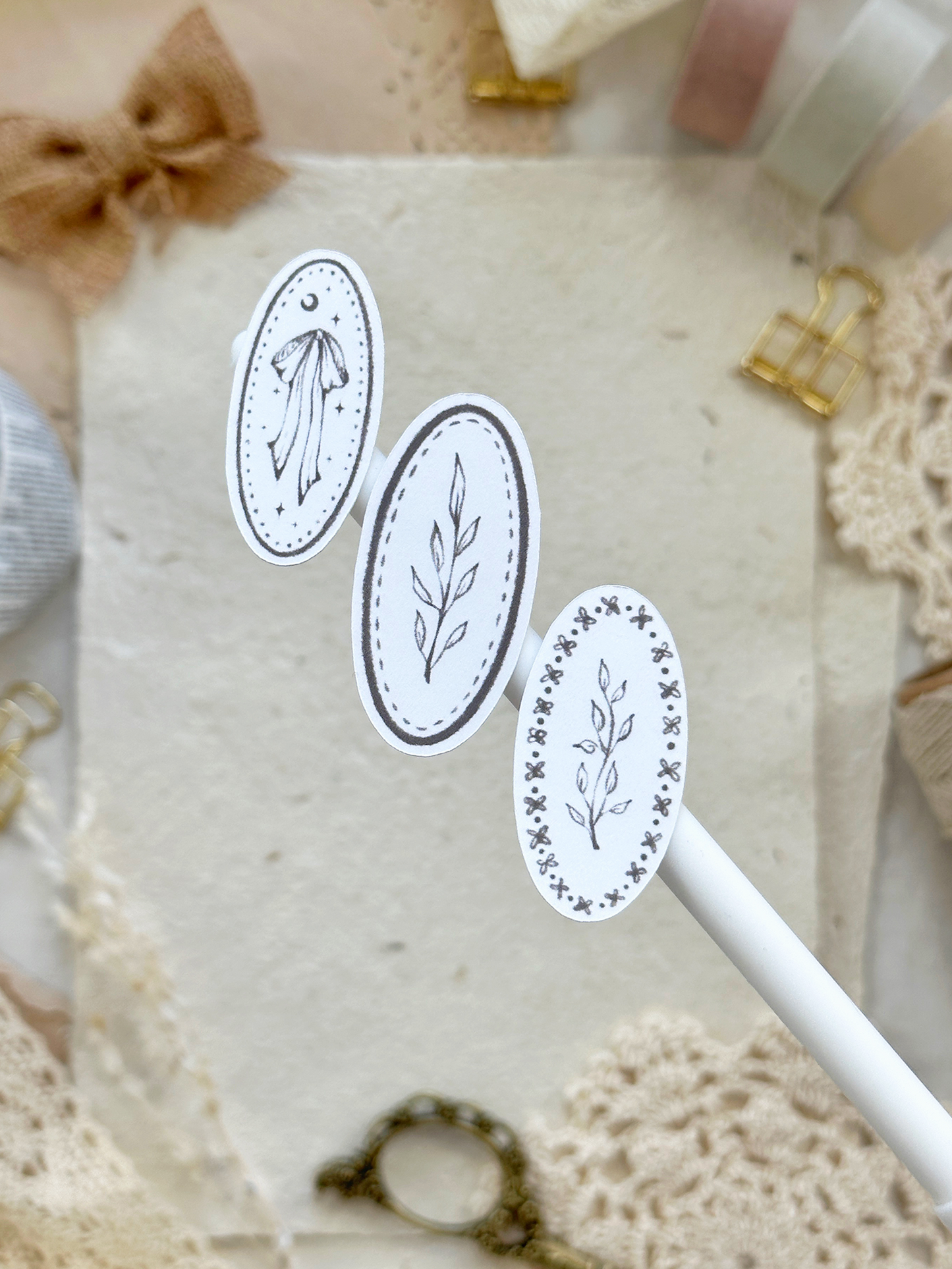 russian doll frames sticker sheet - 2pc set