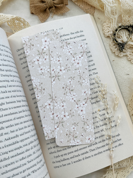 beige sakura bookmark