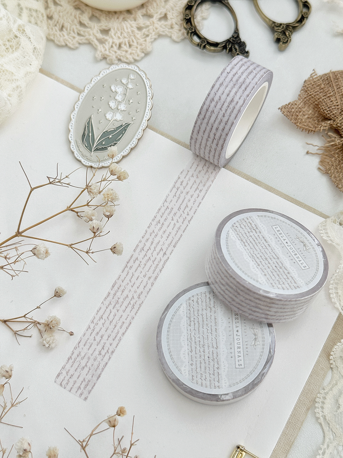 script & type 15mm washi tape