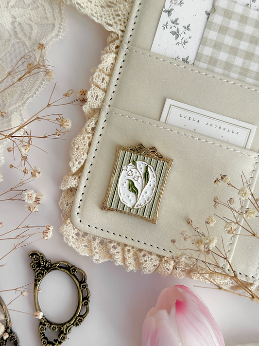 lily of the valley journal charm magnet