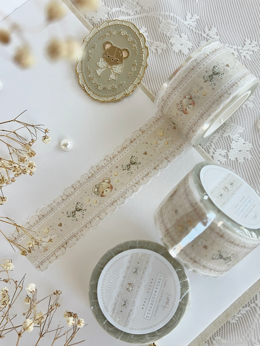 teddy bear dreams die cut washi tape