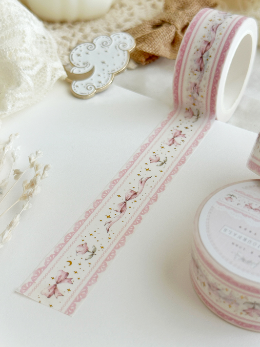 bows & tulips lace washi tape