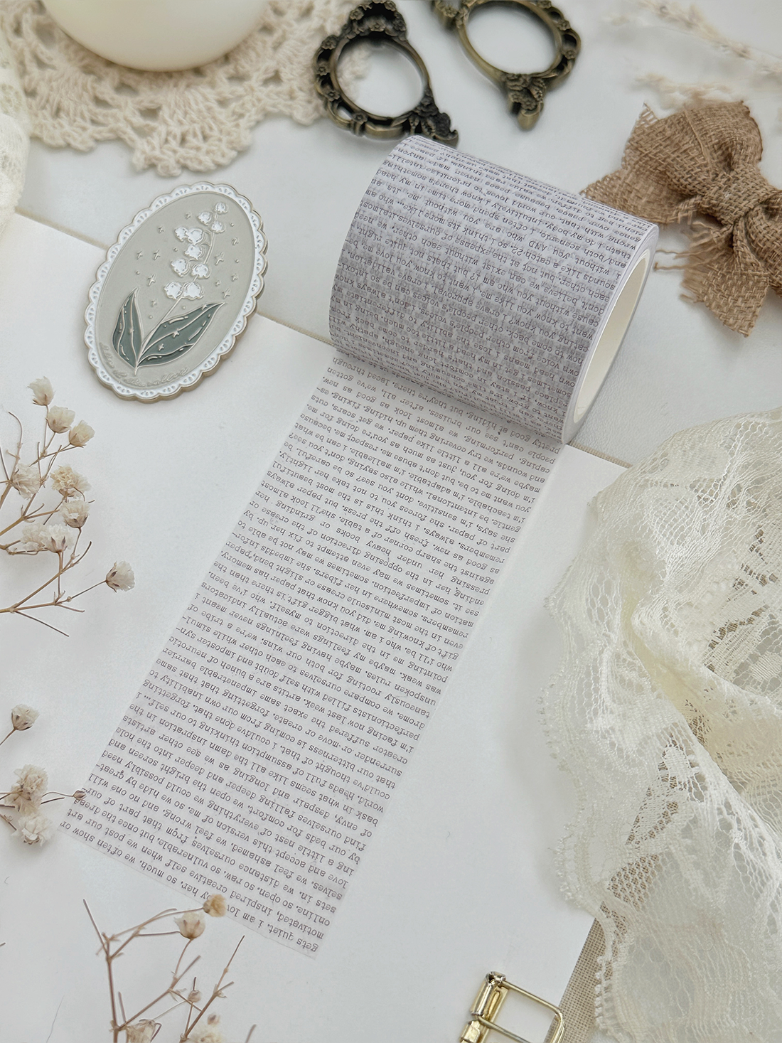 encyclopedia & typewriter washi tape