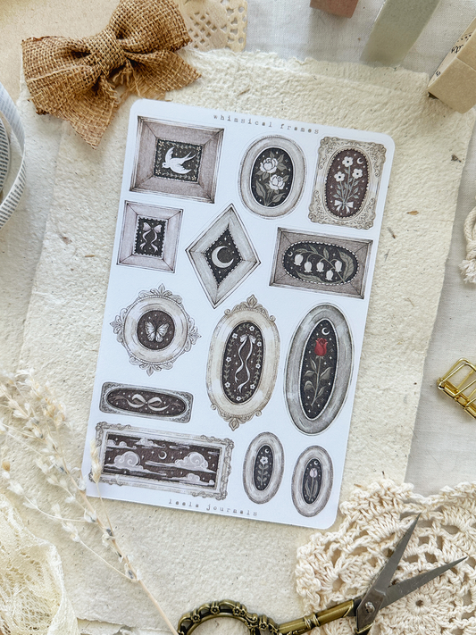 whimsical frames (mini or large) sticker sheet