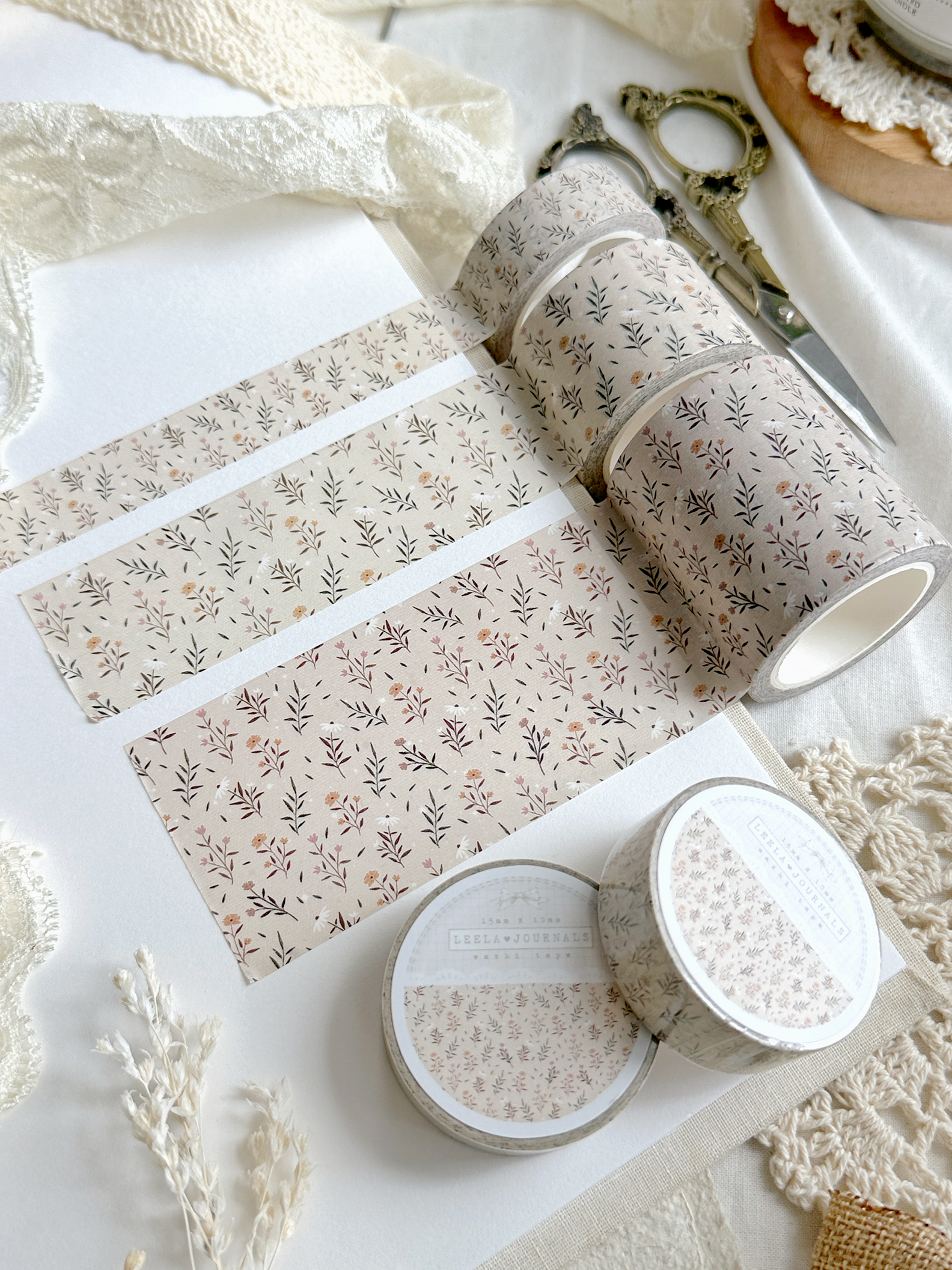 Floral Tape: 1/2 Inch Hamilworth BEIGE-TAP013