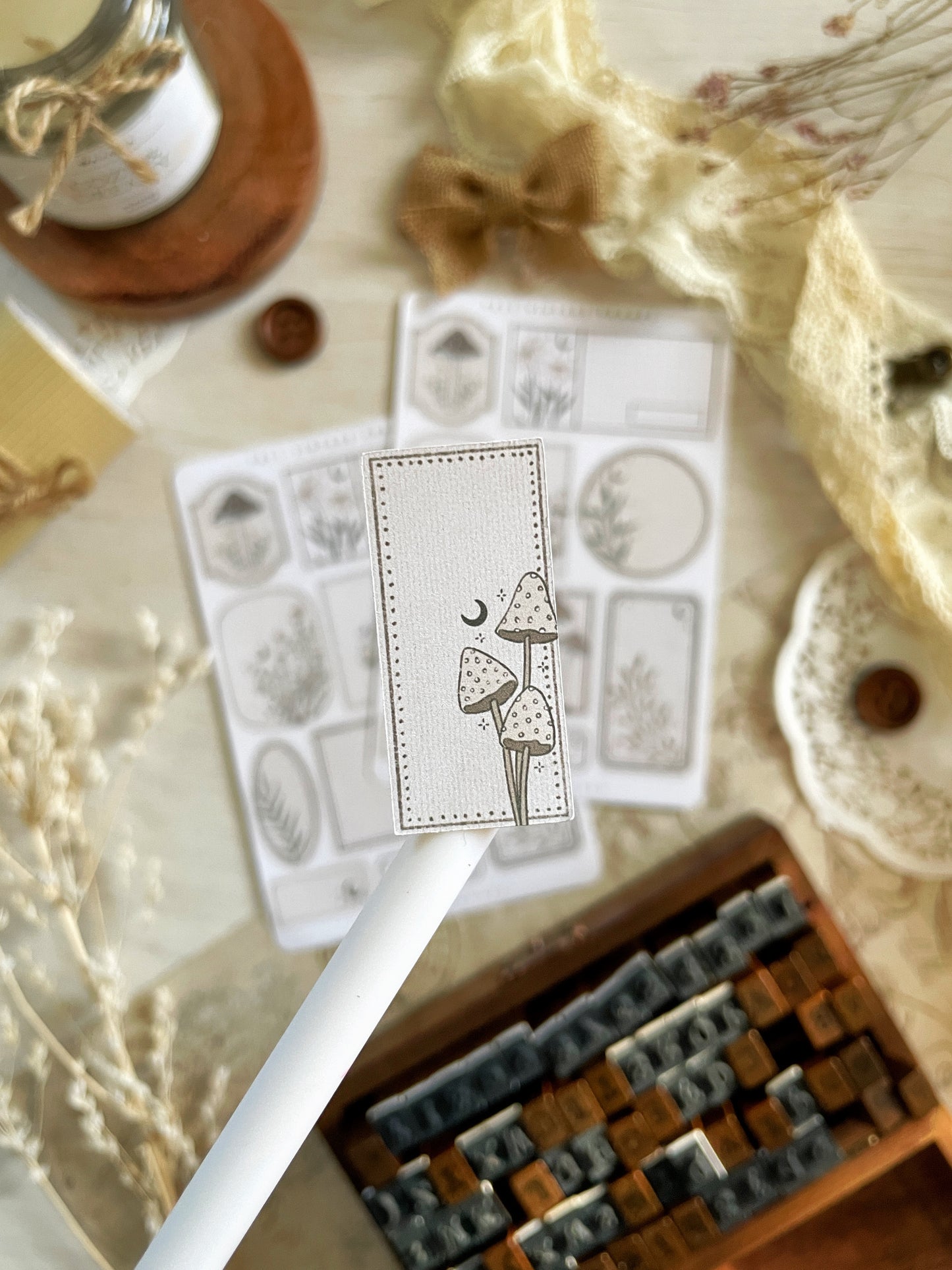 magical mushrooms & frames sticker sheets