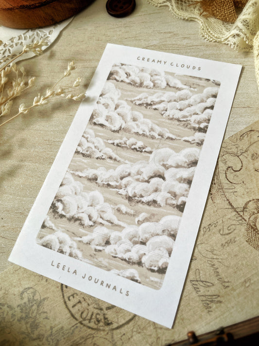 creamy clouds sticker sheet - 1pc