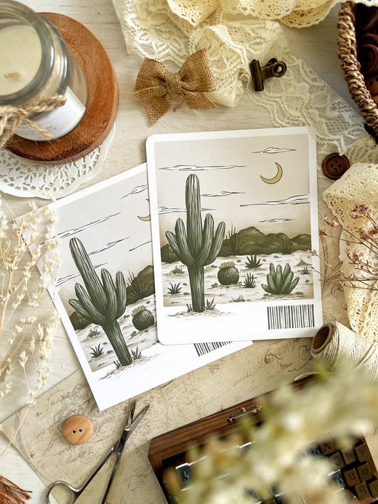 *retiring* cactus dream art print 5x6.25