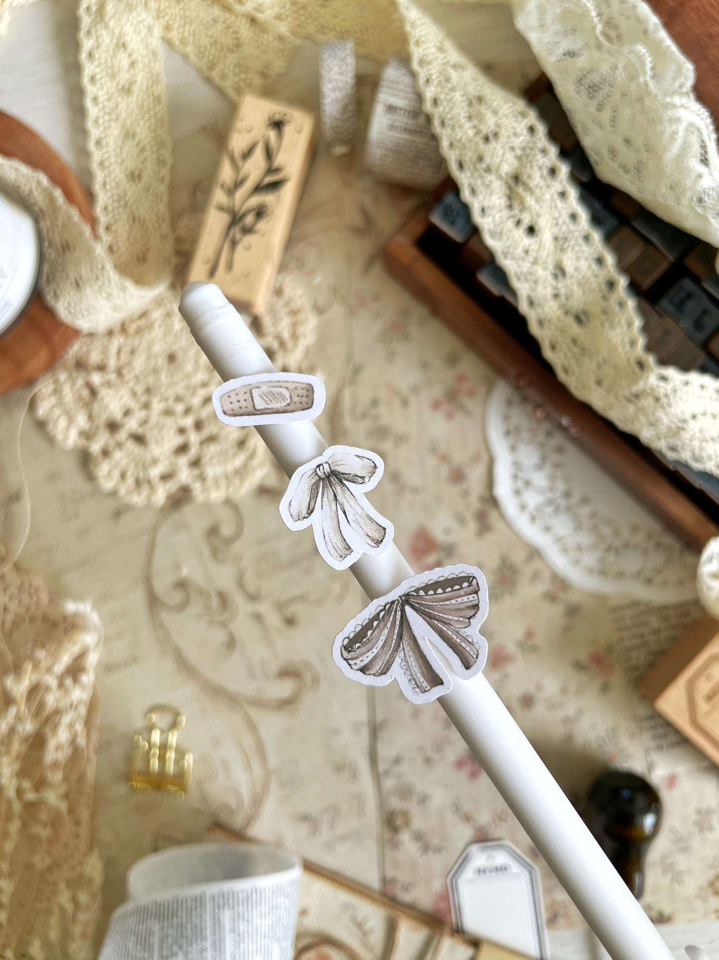 vintage flowers sticker sheet - 1pc