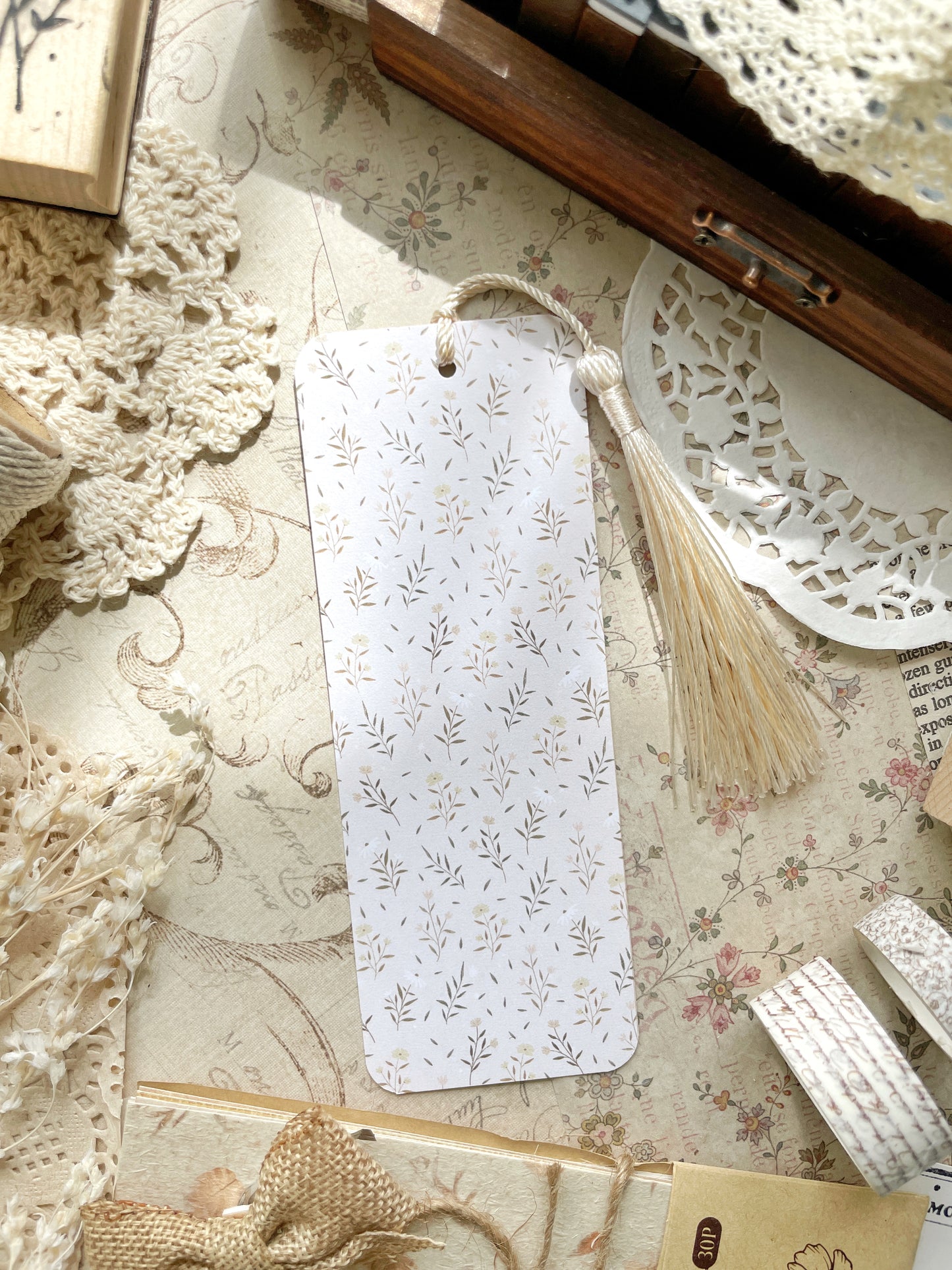 *retiring* pink floral bookmark