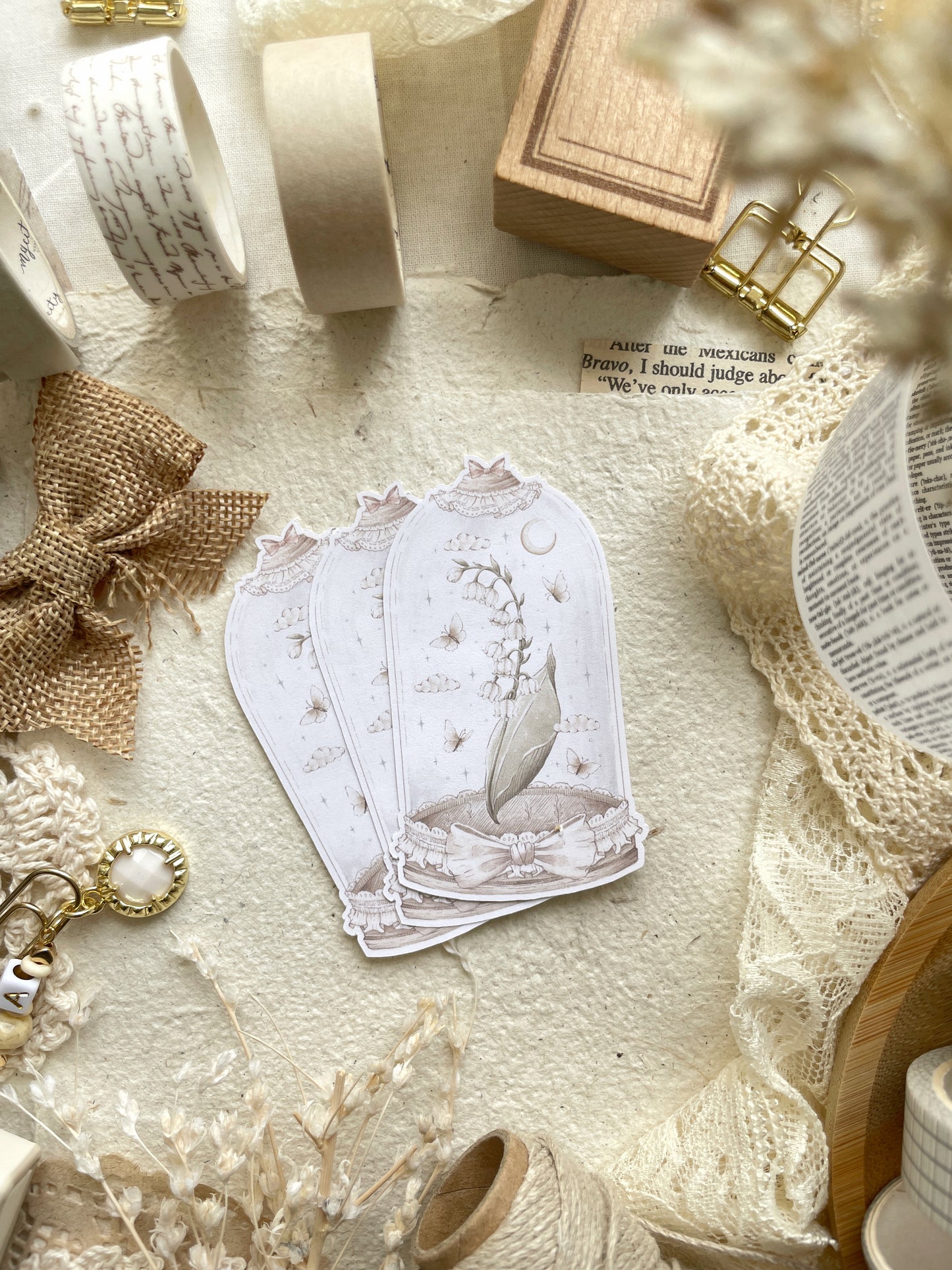 lily of the valley sticker flake 1.5x3