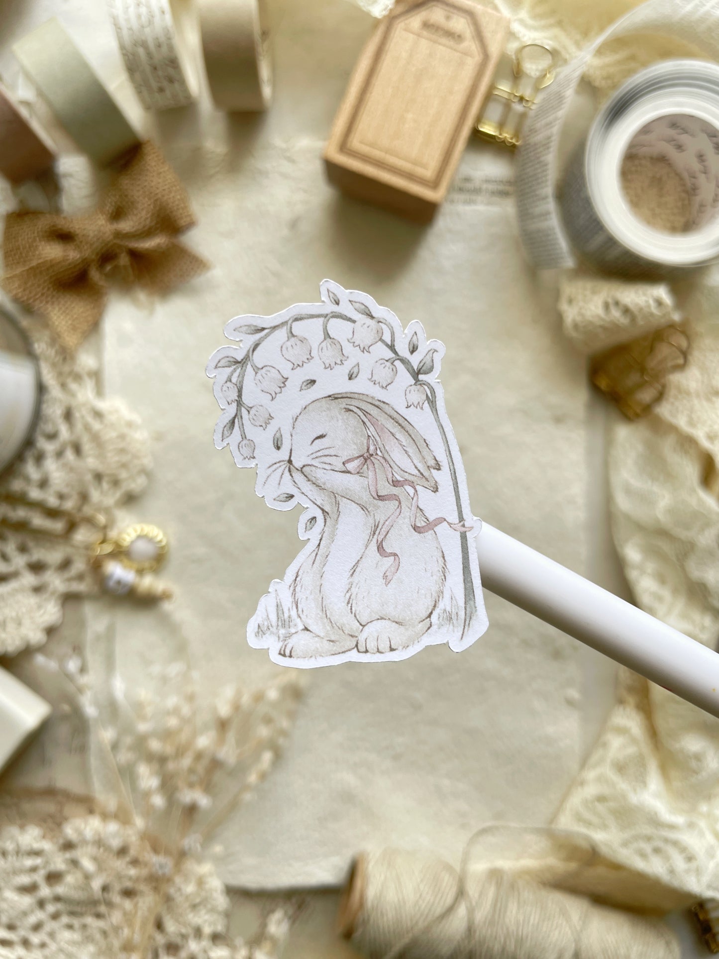 bunny love (mini or large) sticker sheet