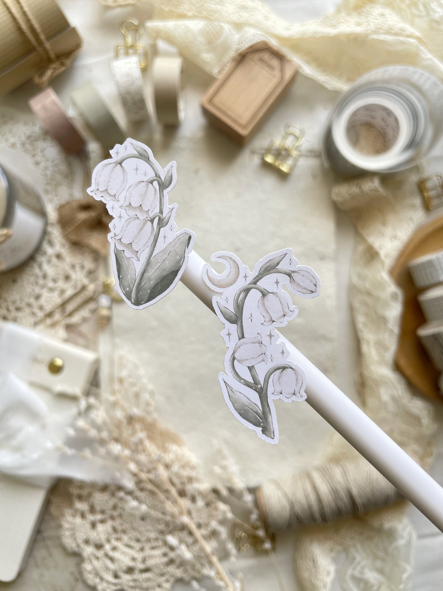 lily of the valley & frames 1 sticker sheet - 2pc set