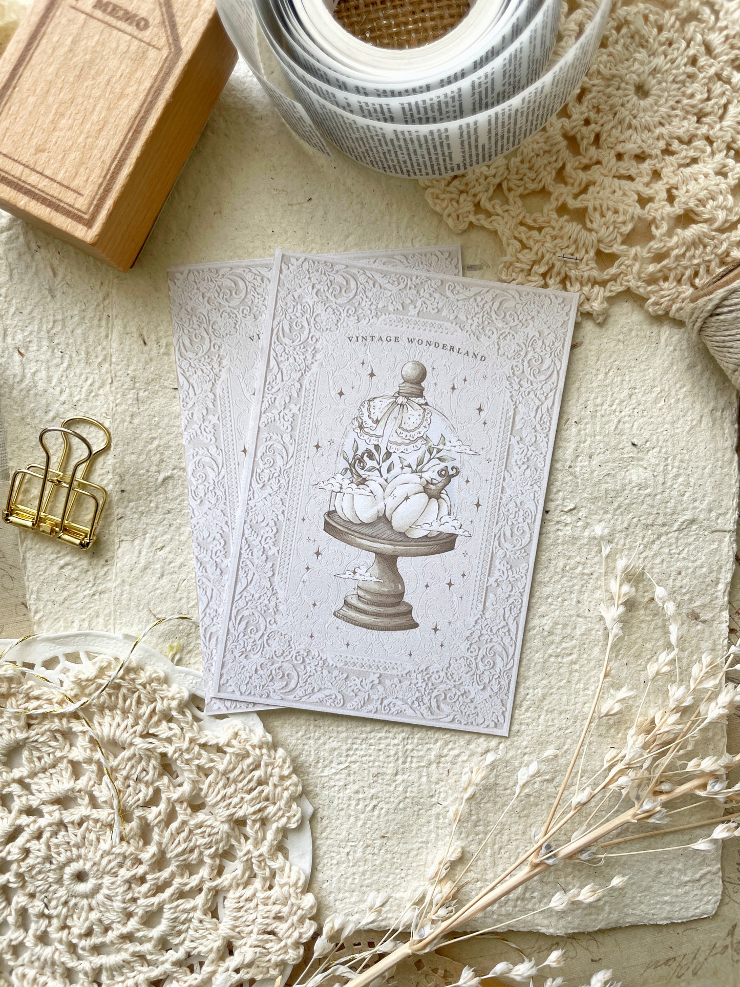 *retiring* vintage whimsical journaling card 2.75x4