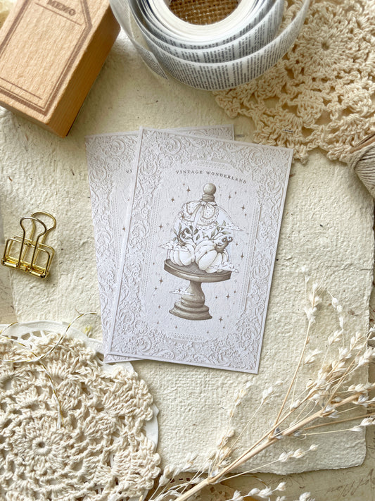 *retiring* vintage whimsical journaling card 2.75x4