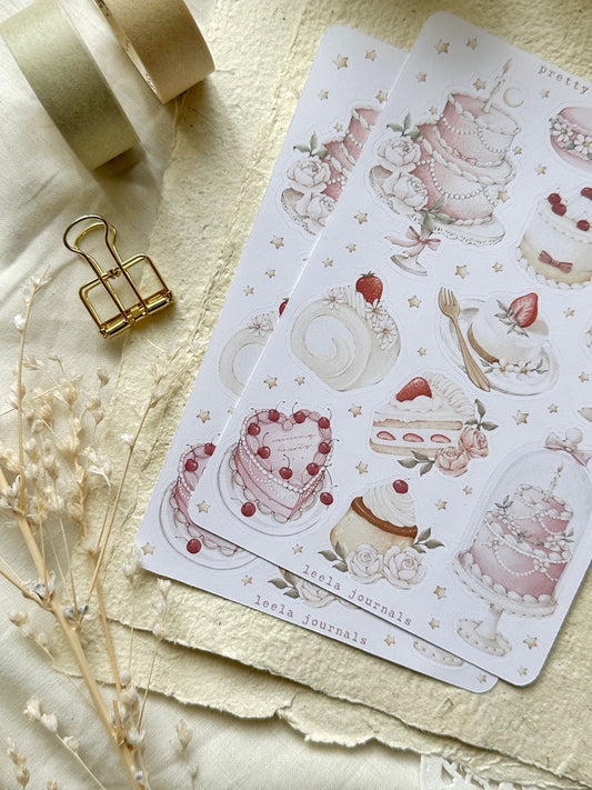 pretty pastries sticker sheet