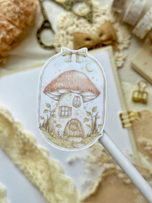 mushroom night & day sticker flake 2x2.75