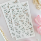 pink & peach roses sticker sheet - 2pc set