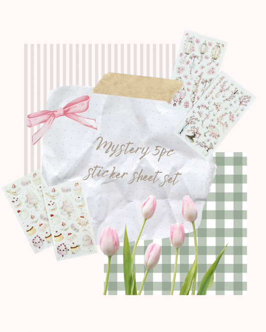 mystery 5pc sticker sheet set