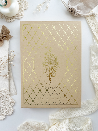 120gsm | A5 | brown sweater lace notebook (dotted)