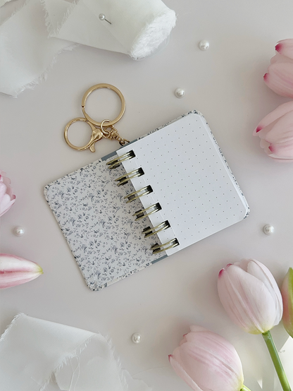 blue rose toile composition baby notebook