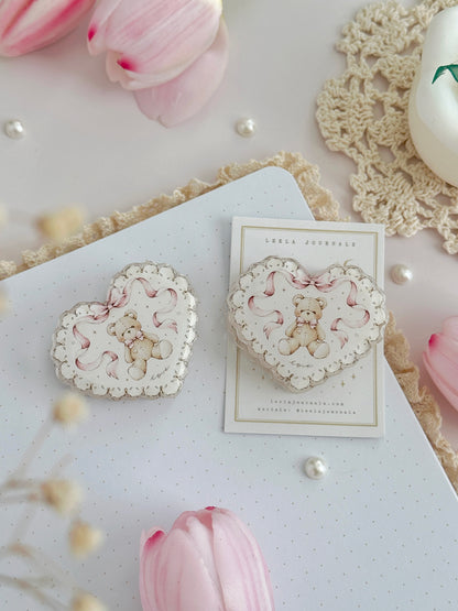 teddy bear acrylic clip