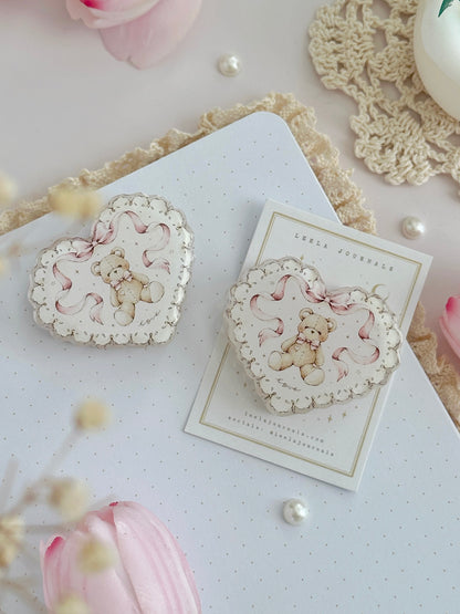 teddy bear acrylic clip