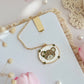 framed bear enamel bookmark pendant