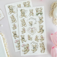 teddy bear sticker sheet - 2pc set
