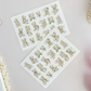 teddy bear sticker sheet - 2pc set